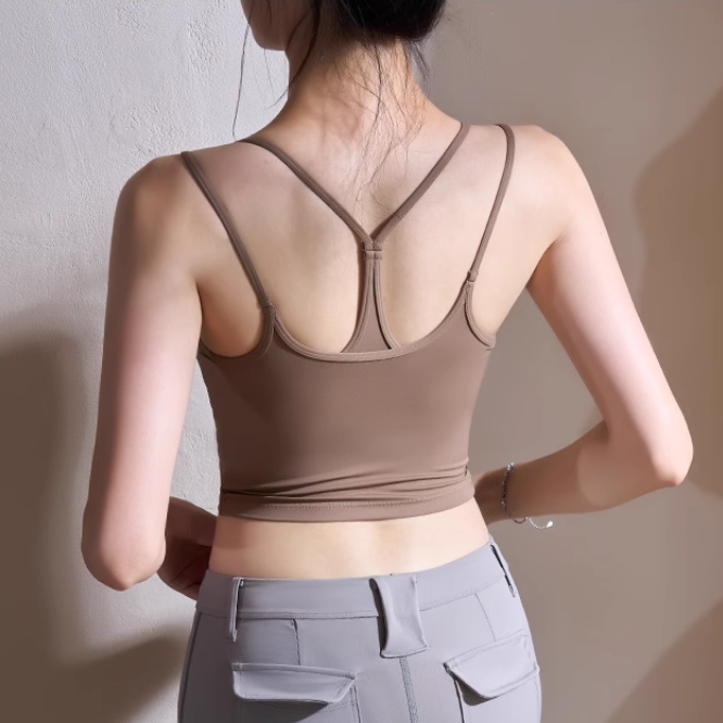 RAOCI Yoga Pilates Backless Fitted Sports Bra