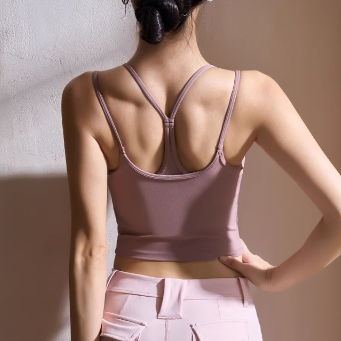 RAOCI Yoga Pilates Backless Fitted Sports Bra