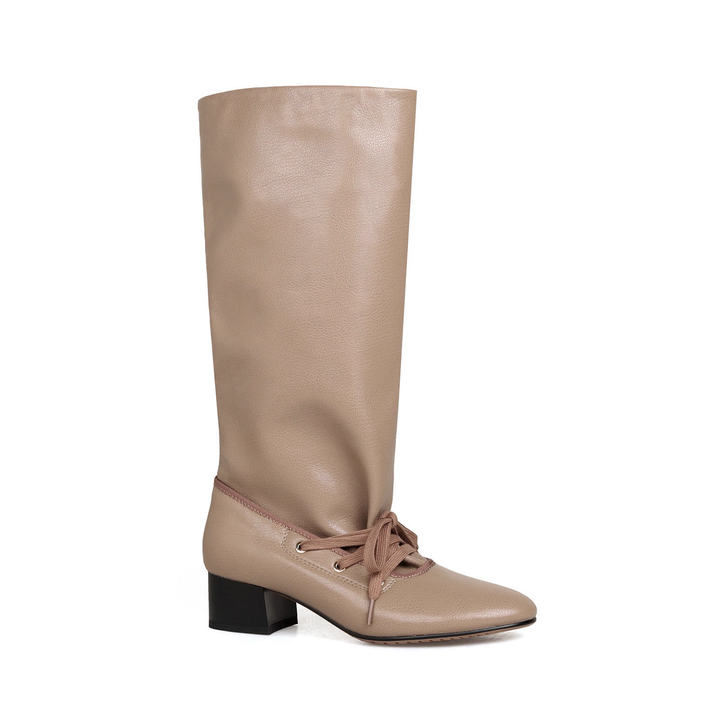 RATKA Lace Up Knee High Boots