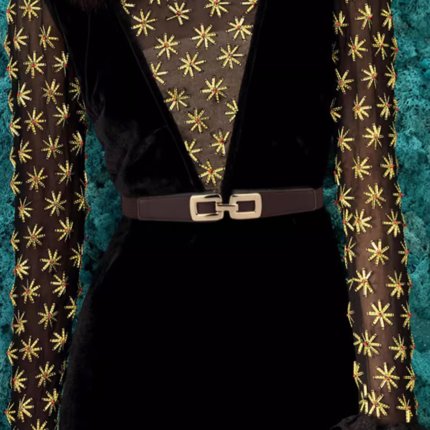 RECVH Metal Embellished Girdle Belt