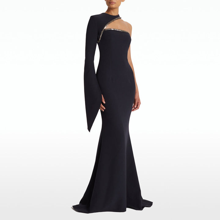 REKUV One-Shoulder Evening Dress Gown