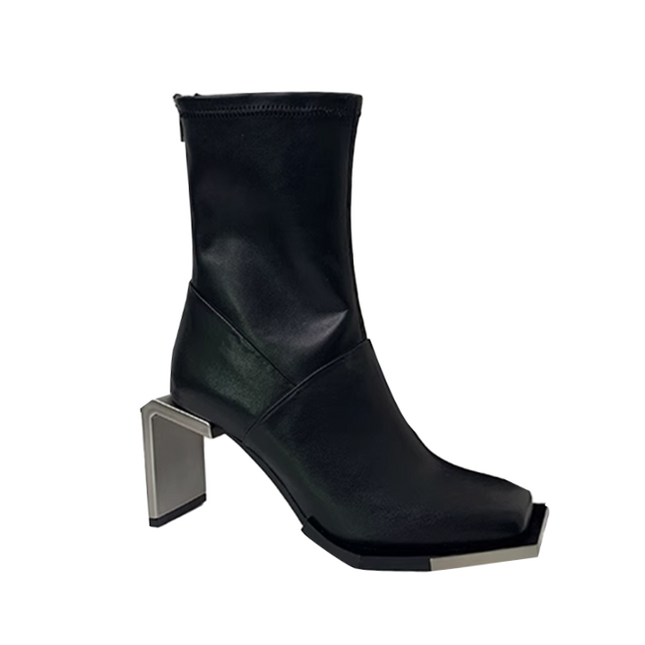 REVCU Metal-Plated Ankle Boots