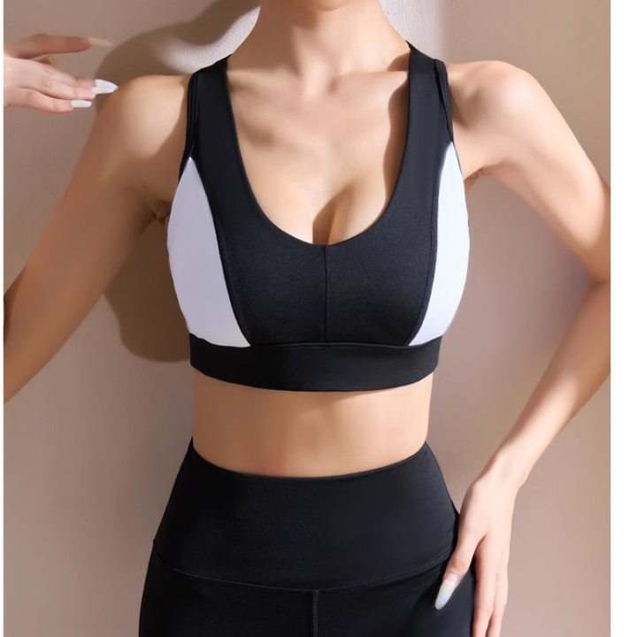 REVTI Yoga Pilates Bi-Color Fitted Sports Bra