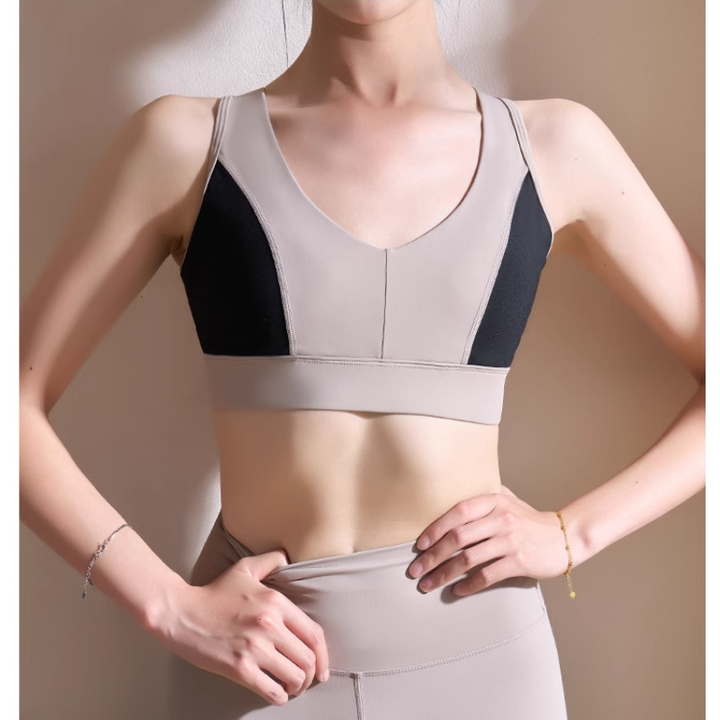 REVTI Yoga Pilates Bi-Color Fitted Sports Bra