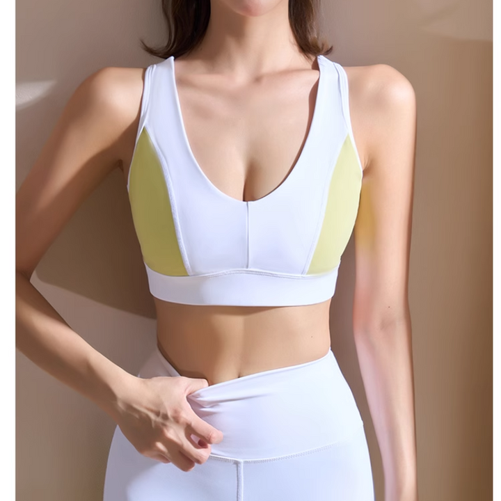REVTI Yoga Pilates Bi-Color Fitted Sports Bra