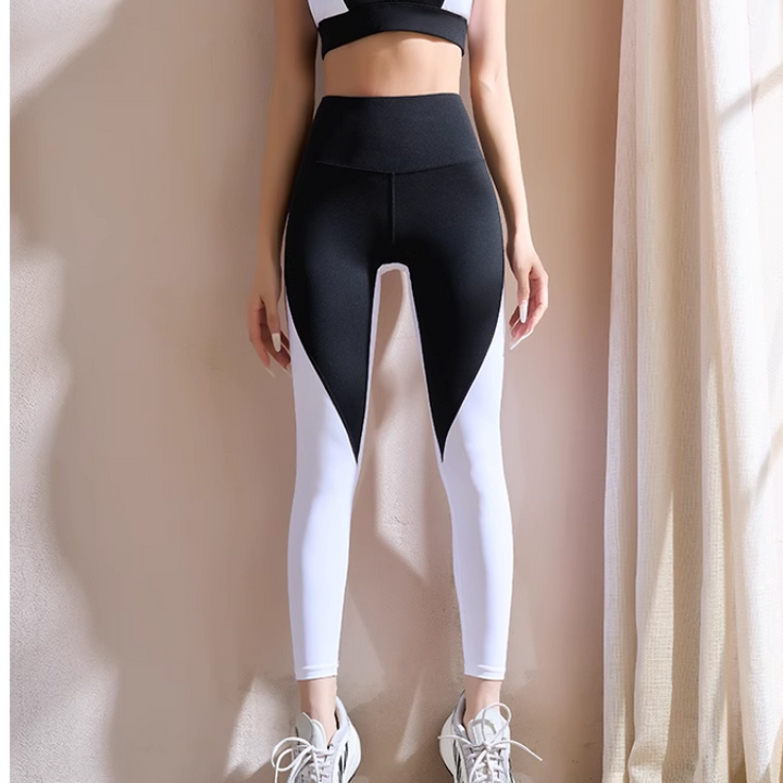 REVTI Yoga Pilates Bi-Color Fitted Stretch Leggings