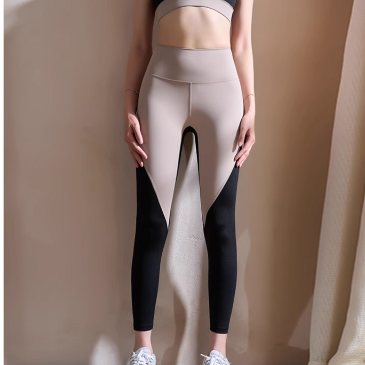 REVTI Yoga Pilates Bi-Color Fitted Stretch Leggings
