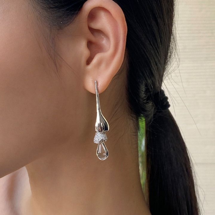 RINAU Diamante Long Earrings - Pair