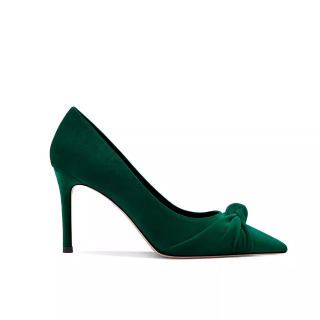 ROBIV Fold Detailed Mid Heel Pumps - 8cm