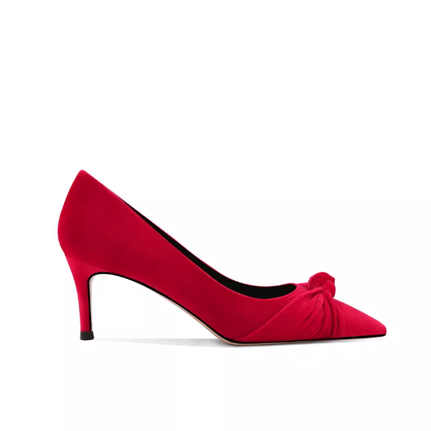 ROBIV Fold Detailed Mid Heel Pumps - 6cm