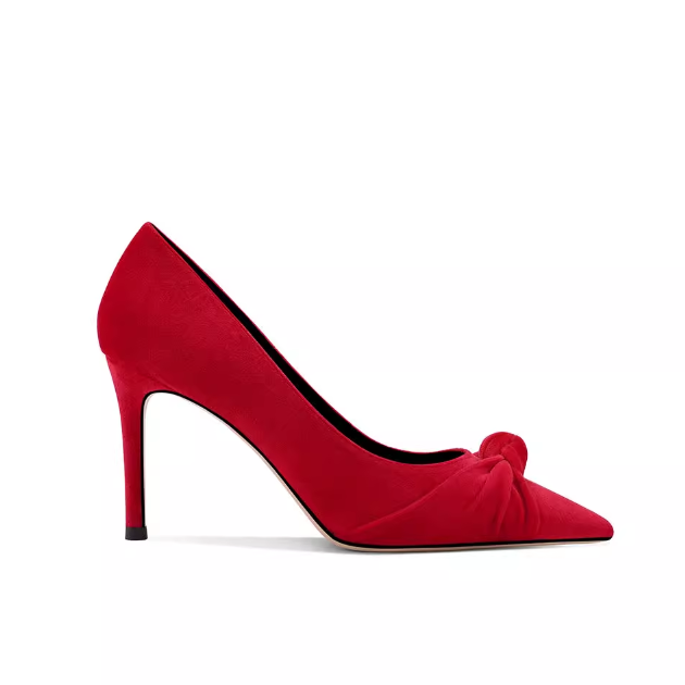 ROBIV Fold Detailed Mid Heel Pumps - 8cm