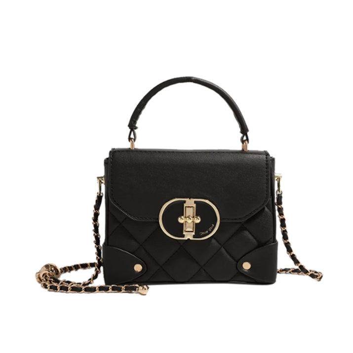 ROCTE Metal Lock Quilted Cross Body Bag