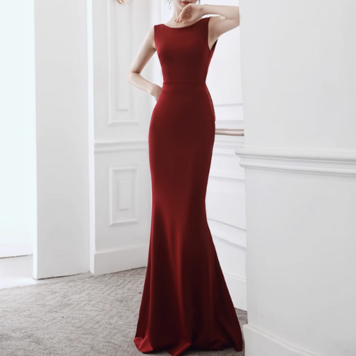 ROFFE Ruffled Hem Evening Dress Gown