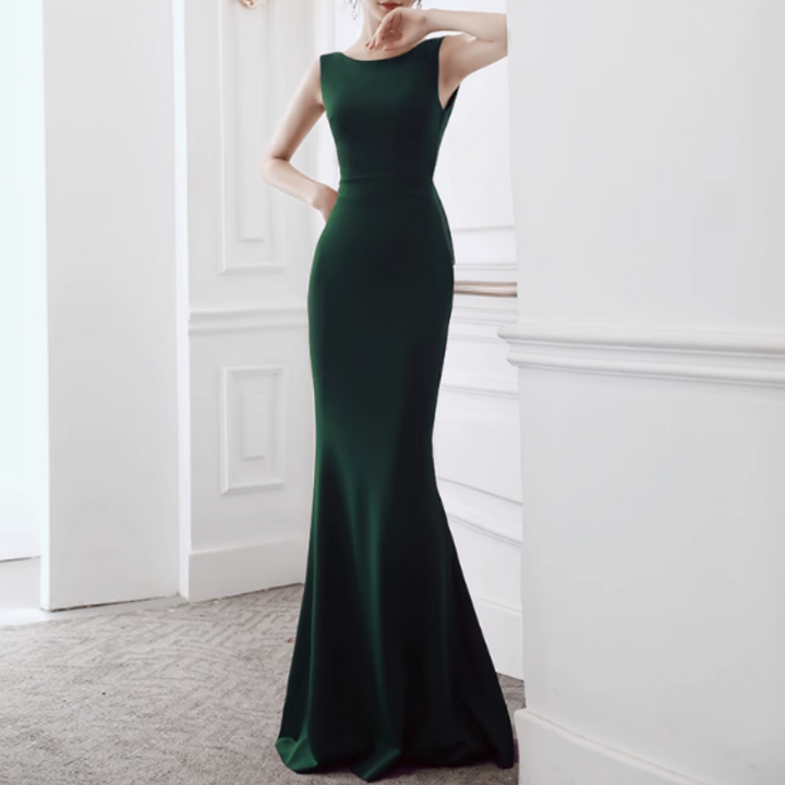 ROFFE Ruffled Hem Evening Dress Gown