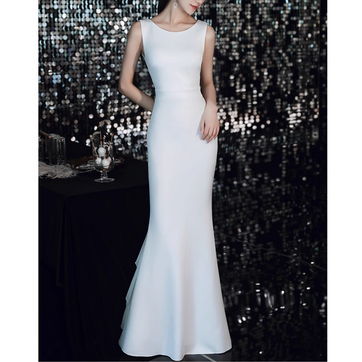 ROFFE Ruffled Hem Evening Dress Gown