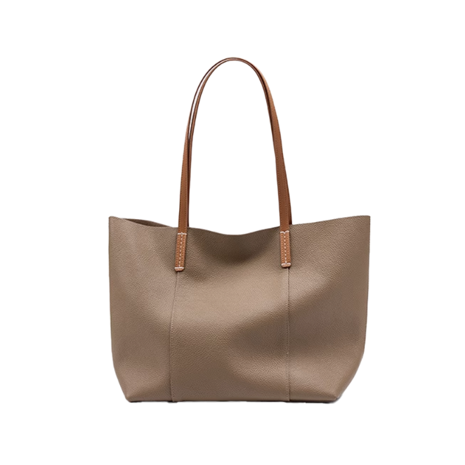 ROHUM Leather Oversized Tote Bag