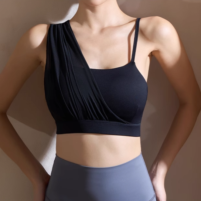 ROLGA Yoga Pilates Mesh Spliced Fitted Sports Bra