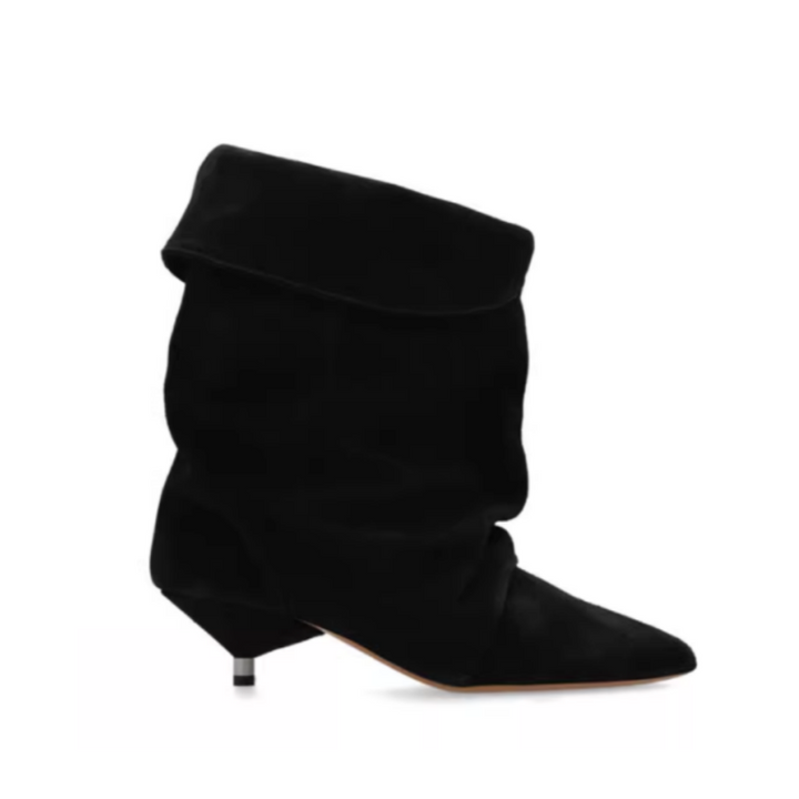 ROTEK Kitten Heel Suede Ankle Boots