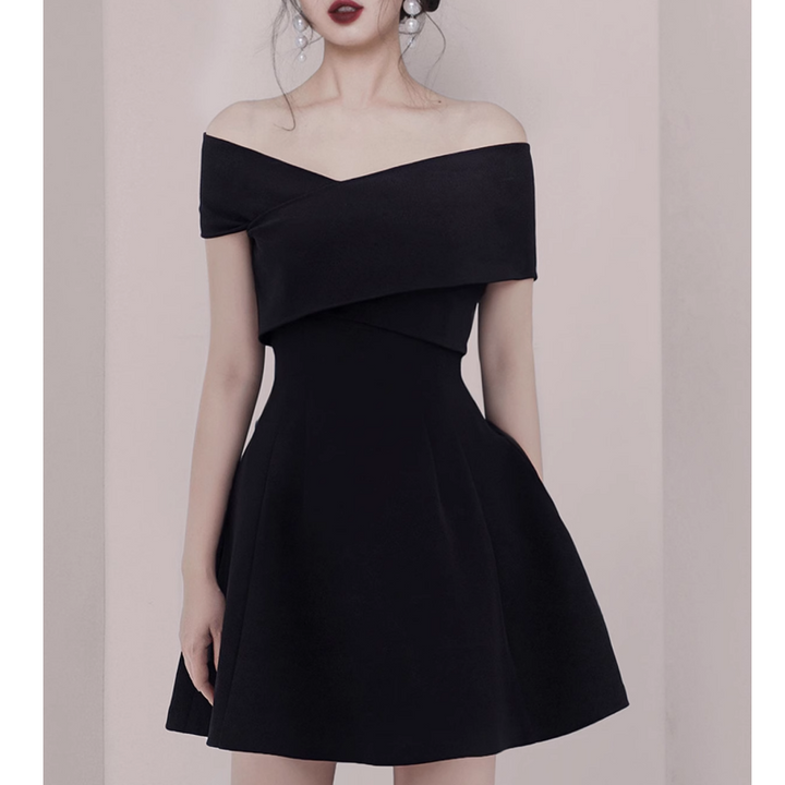 ROTME Off-Shoulder Mini Evening Dress Gown