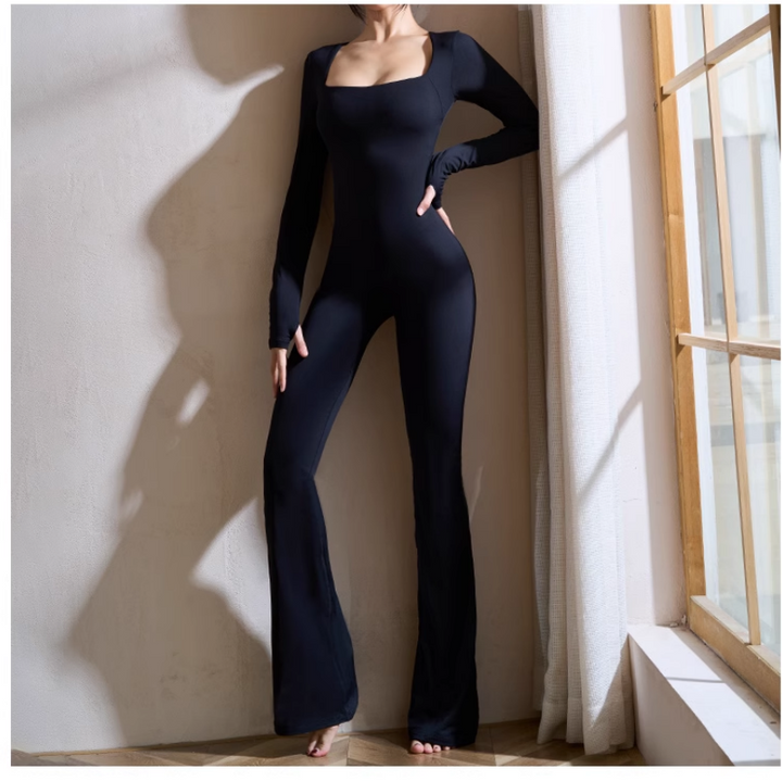 ROVIG Yoga Pilates Long Sleeves Fitted Jumpsuit