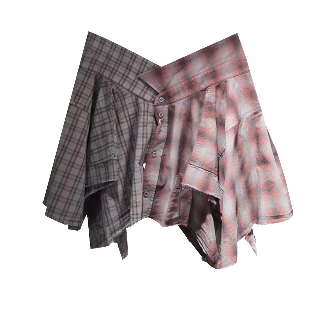 ROVRE Checkered Plaid Mini Skirt