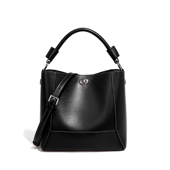 ROVSI Leather Bucket Bag