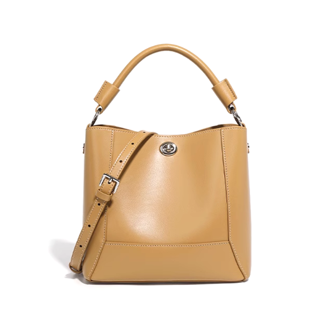 ROVSI Leather Bucket Bag