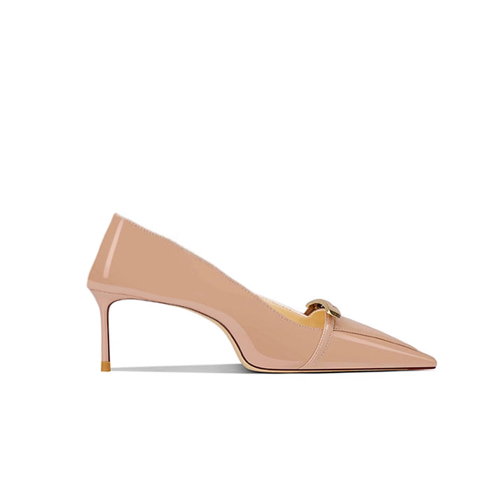 ROVUA Metal Embellished Mid Heel Pumps - 6cm