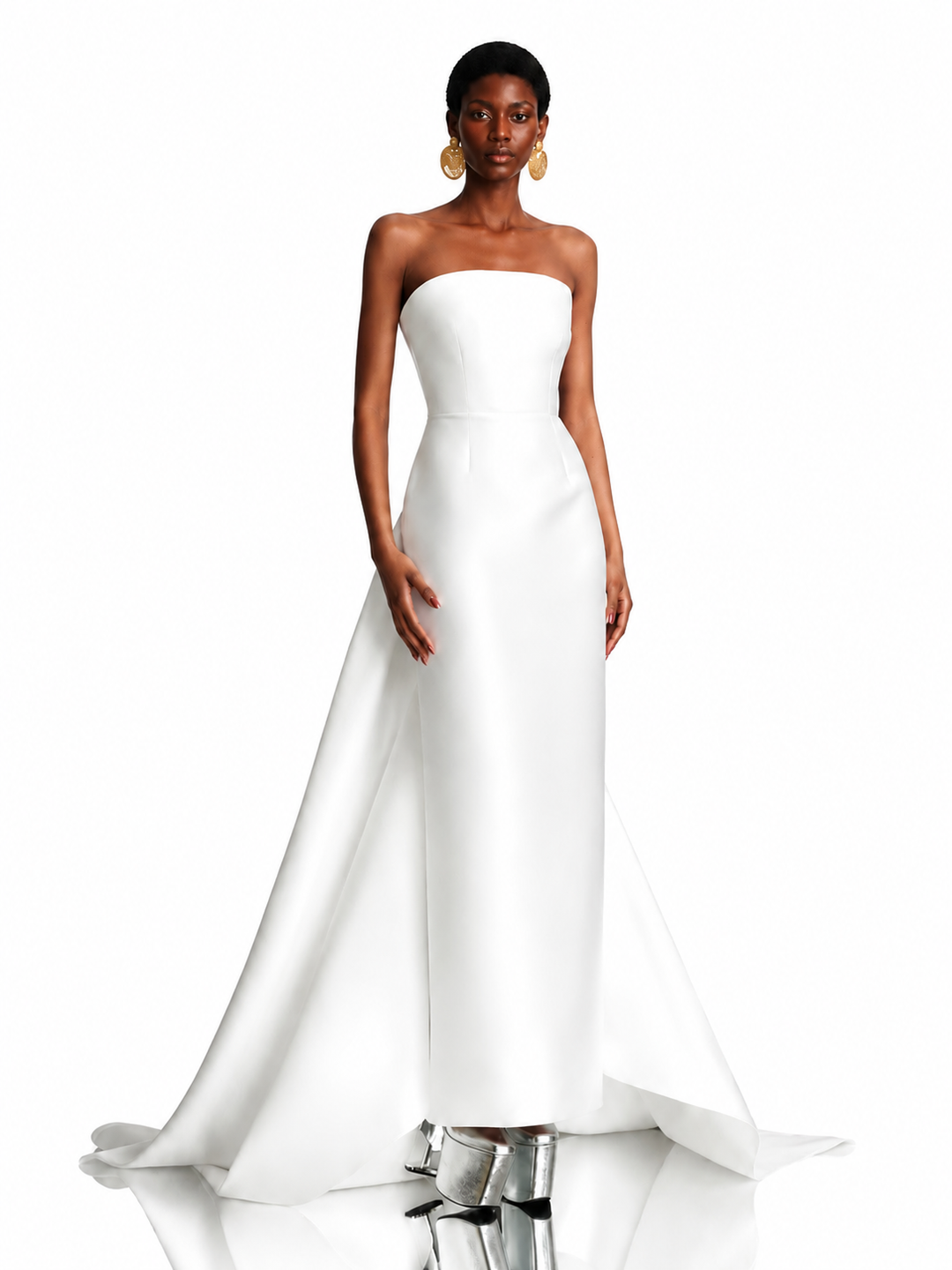 White RUCIY Tube Maxi Evening Dress Gown | i The Label I The Label White RUCIY Tube Maxi Evening Dress Gown | i The Label I The Label