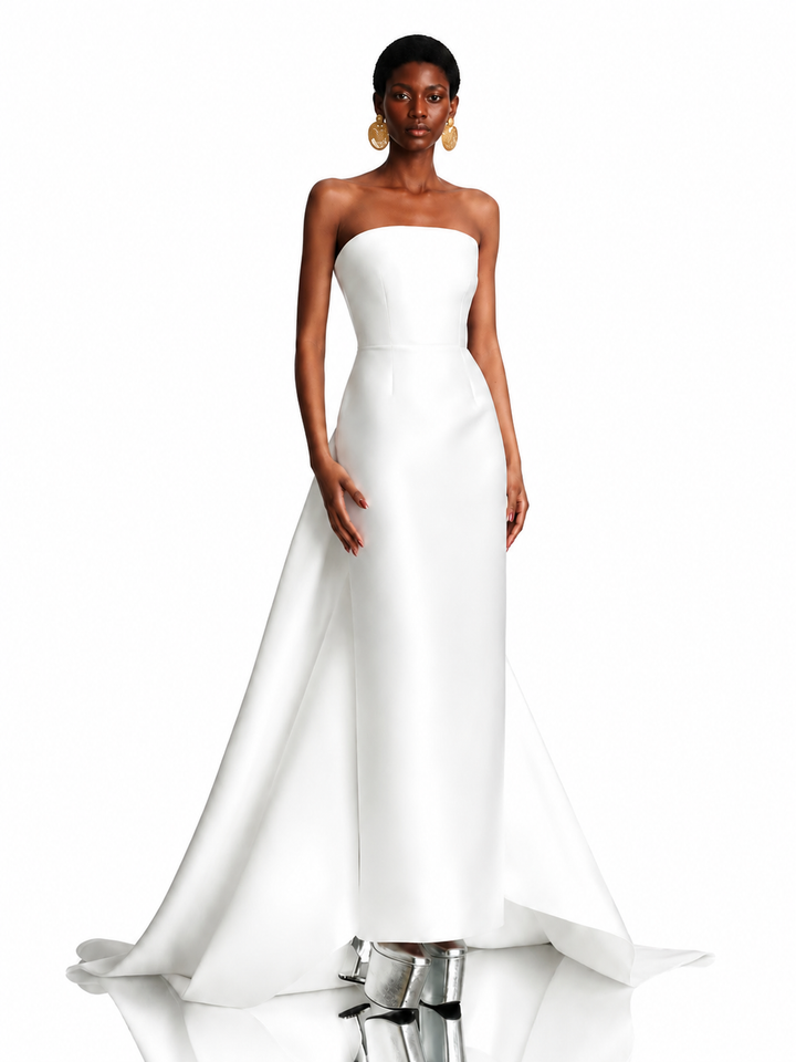RUCIY Tube Maxi Evening Dress Gown