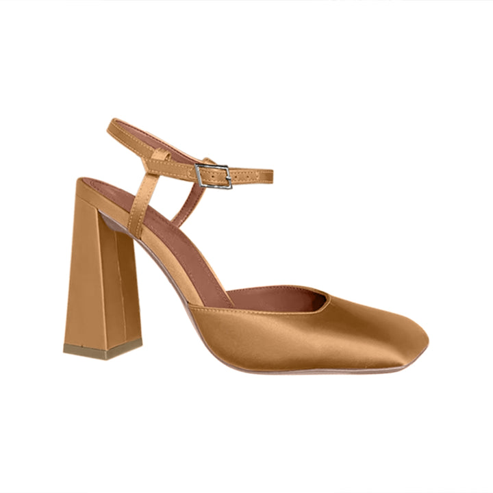 RUVCI Ankle Strap Block Heel Sandals
