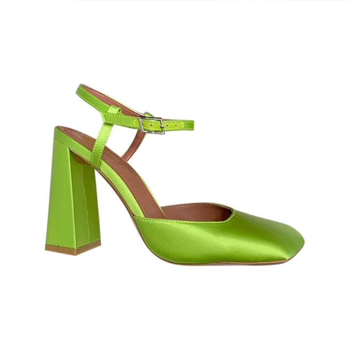 RUVCI Ankle Strap Block Heel Sandals