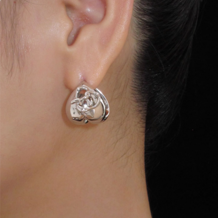 RUVKI Heart Cut Out Earrings - Pair