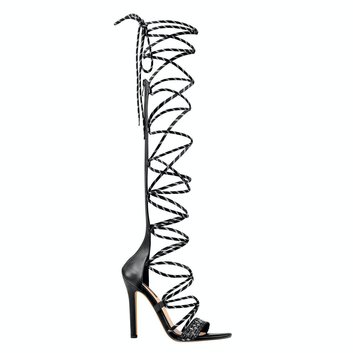 Strappy Lace Up Mid Calf Knee High Gladiator Stiletto Heel Pumps Sandals  G31 | eBay