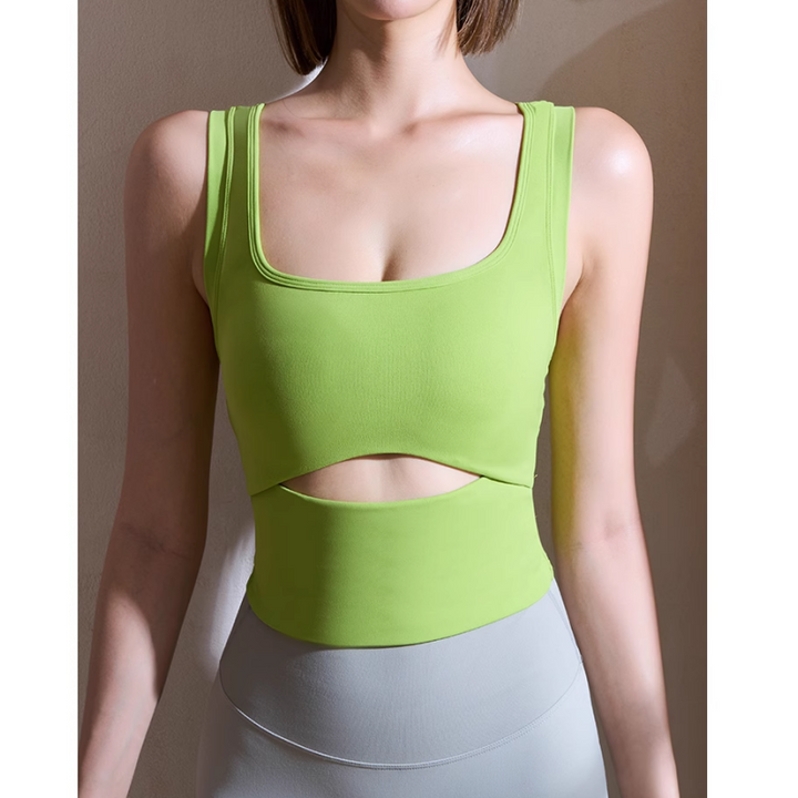 RUYTE Yoga Pilates Cut Out Fitted Sports Bra