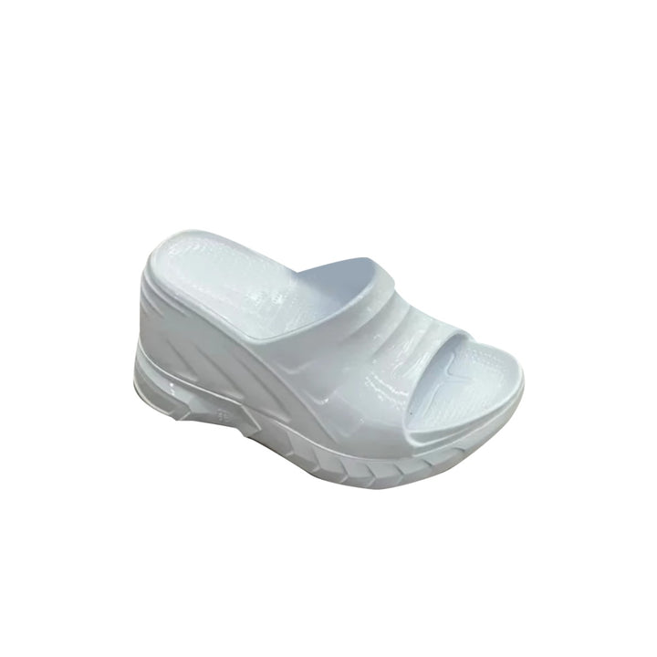 RUZEI Patent Leather Platform Mules Sandals