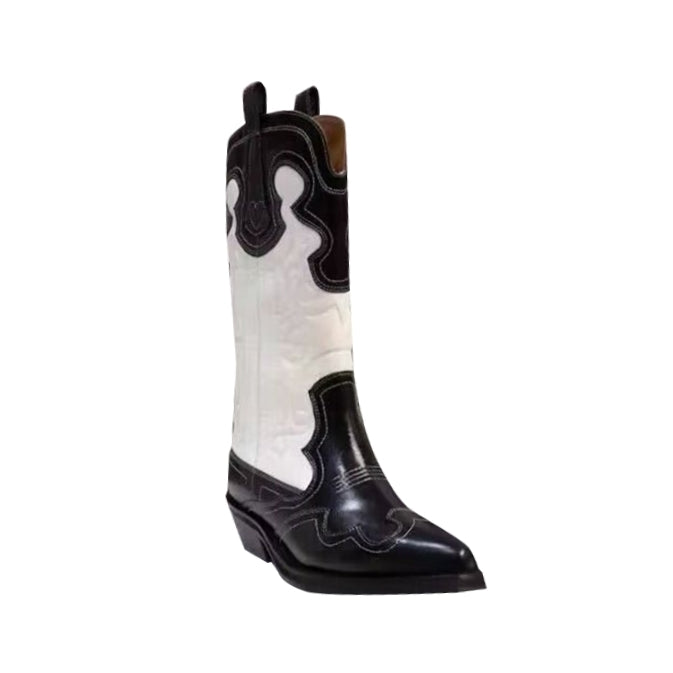 RUZIO Embroidery Western Cowboy Ankle Boots