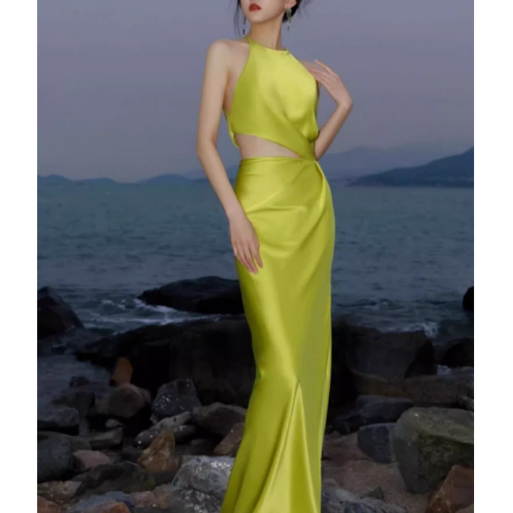 SABVA Cut Out Maxi Evening Dress Gown