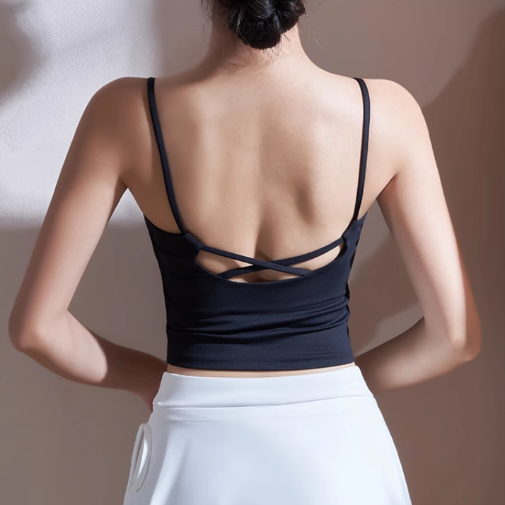 SARYI Yoga Pilates Backless Fitted Sports Bra