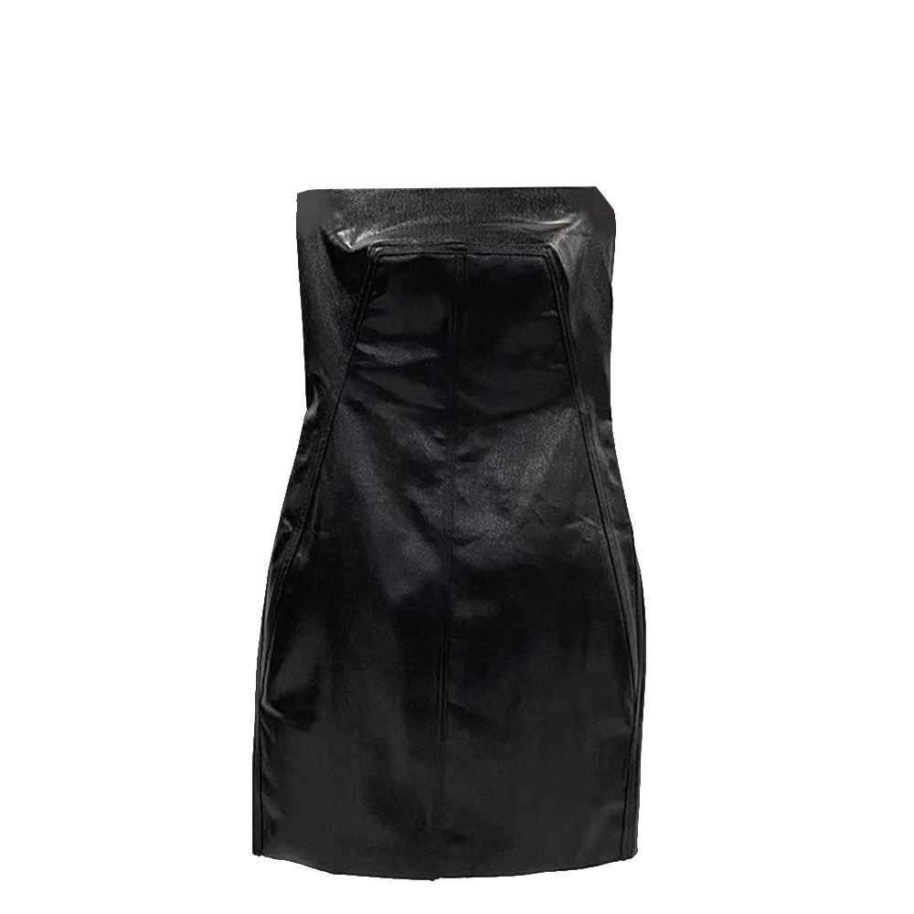 Black SATUF Basic Tube Dress | i The Label – I The Label