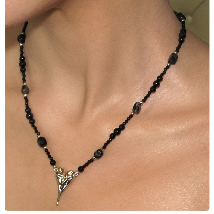 SAVCI Heart Beaded Necklace