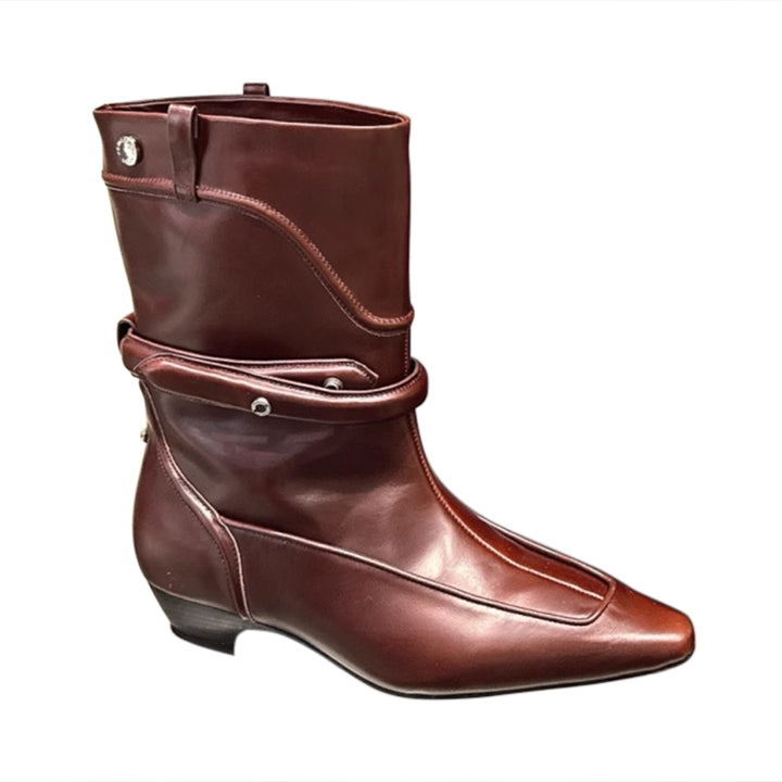SCEWI Leather Ankle Boots