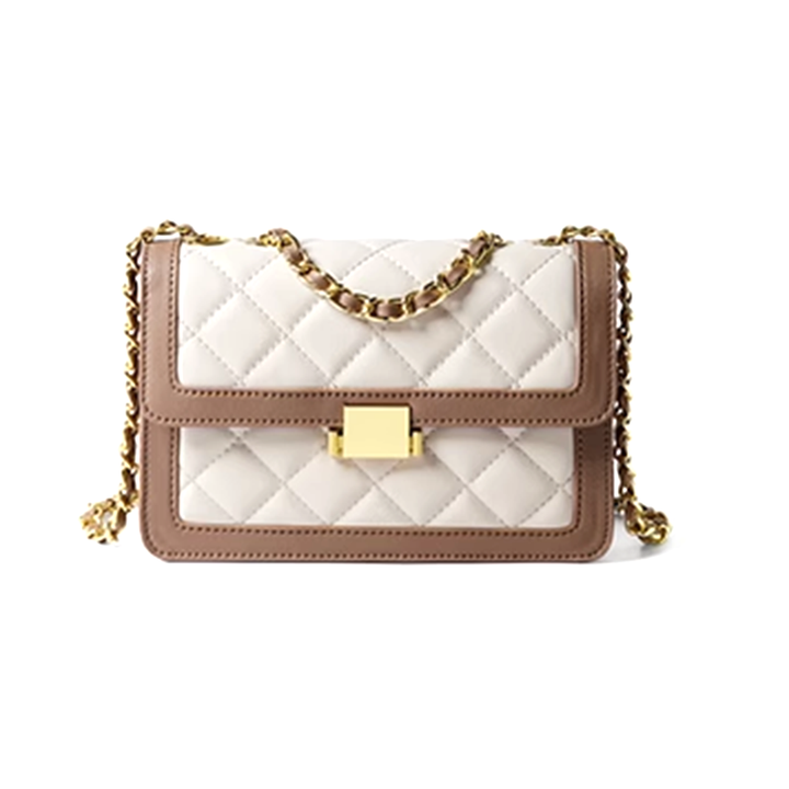 SCIRU Metal Lock Quilted Cross Body Bag