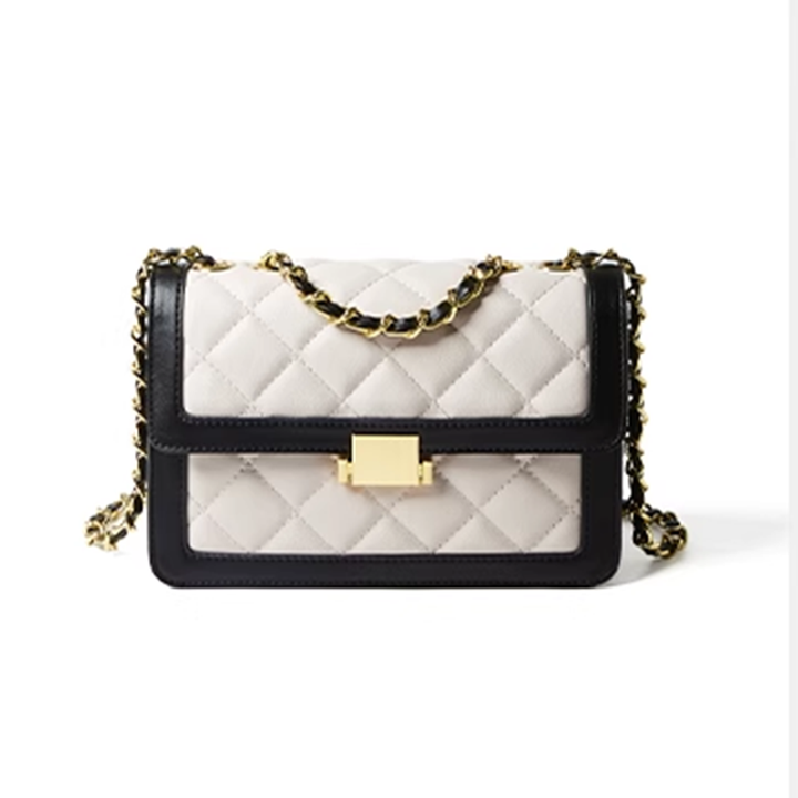 SCIRU Metal Lock Quilted Cross Body Bag