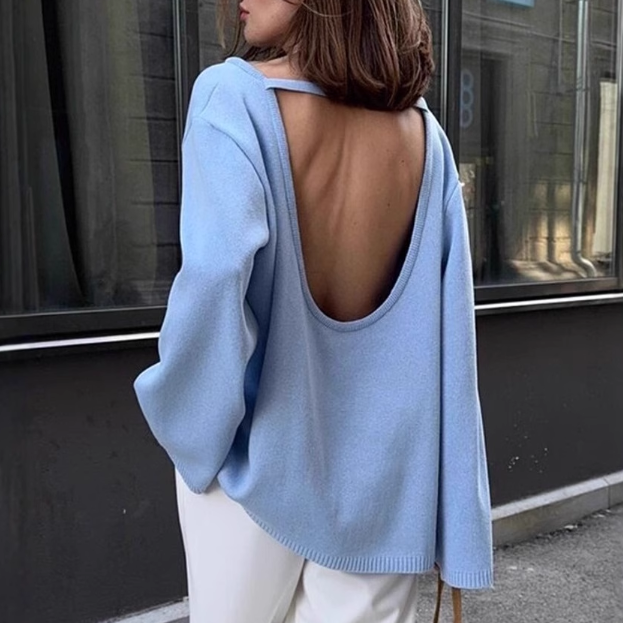 SCOCI Backless Knitwear Sweater