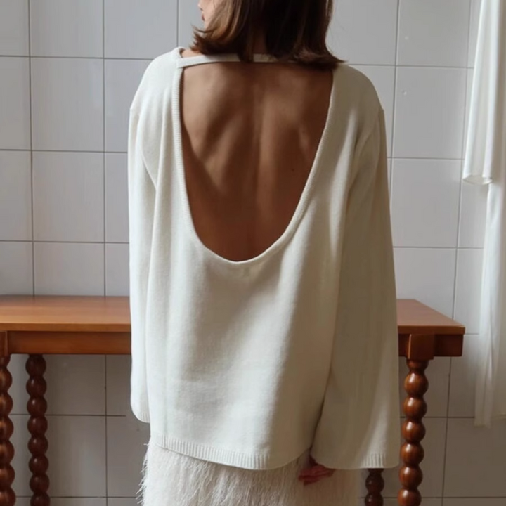 SCOCI Backless Knitwear Sweater