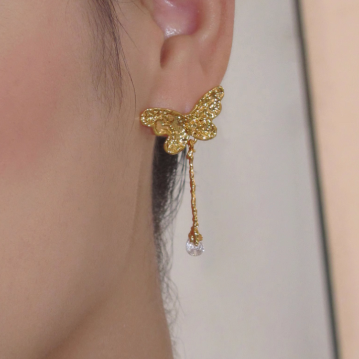 SEIDO Butterfly Long Earrings - Pair