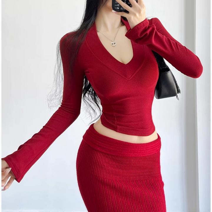 SEMOR V Neck Knitwear Sweater