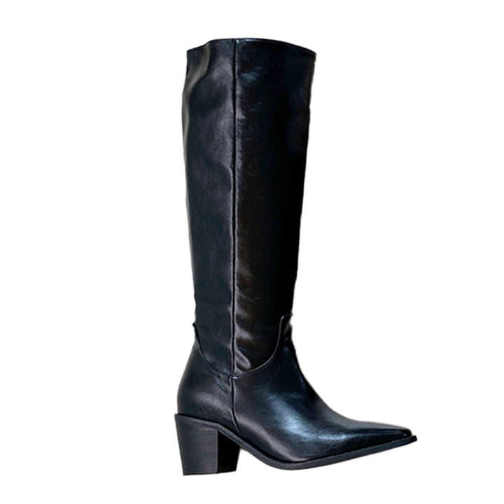 SEMOT Block Heel Knee High Boots