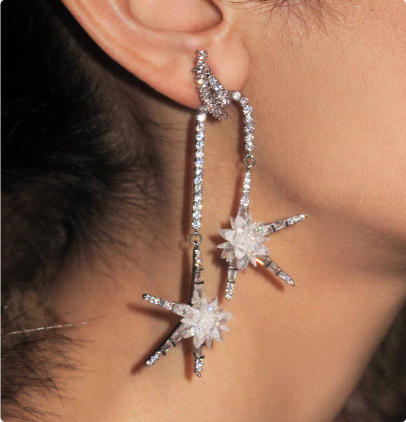 SEPRO Diamante Flower Earrings - Pair